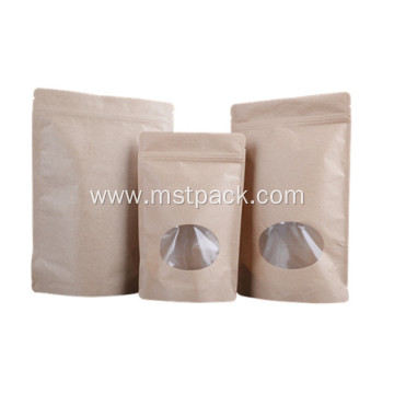 Kraft Paper Upright Bag with Window